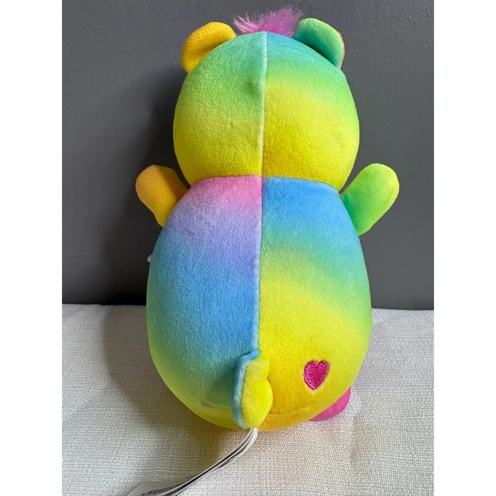 Care Bears Togetherness Bear Rainbow Tie Dye Plush Stuffed Animal Winking Heart